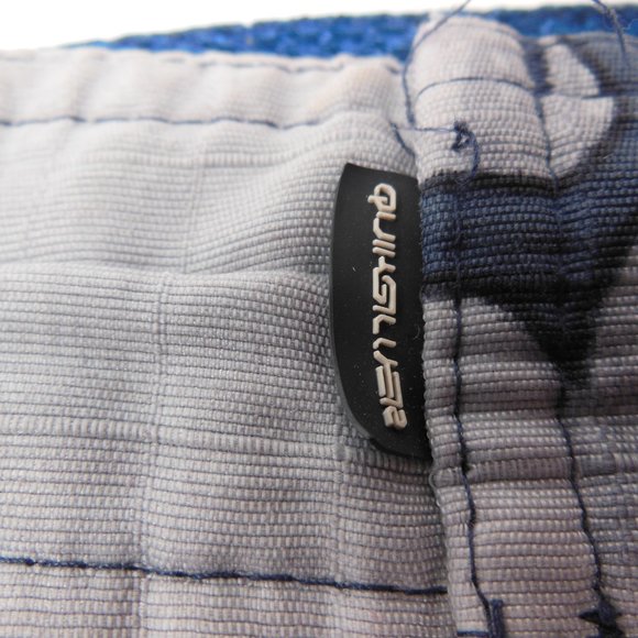 Quicksilver vintage board shorts, 2 pockets grey tropical flowers 36 tie front - Picture 7 of 11